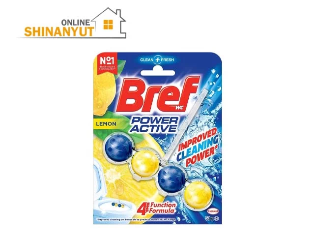 Bref Power Active Lemon, Bref զուգարանակոնքի եզրերի բլոկ  средство для чистки ободка унитаза  toilet rim block   , զուգարանակոնքի մաքրող միջոց  очиститель для унитаза  toilet cleaner   , կիտրոնի համով զուգարանակոնքի բլոկ  лимонный блок для унитаза  lemon toilet block    , զուգարանակոնքի թարմացնող միջոց  освежитель для унитаза  toilet freshener, զուգարանակոնքի մաքրող միջոց  средство для чистки чаши унитаза toilet bowl cleaner, 50 գ, 9000101545838