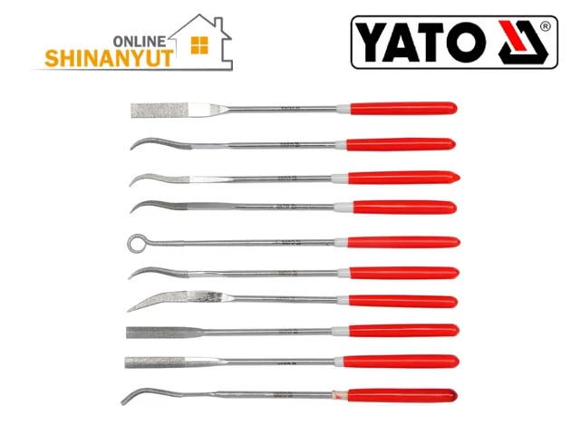 YATO YT-6145, ադամանդե ասեղների խարտոցների հավաքածու набор алмазных игольчатых напильников diamond needle file set, ադամանդե խարտոցներ алмазные напильники diamond files, G150 մանրախիճ зернистость grit, մետաղամշակման գործիքներ металлообрабатывающие инструменты metalworking tools, ճշգրիտ խարտոցների հավաքածու прецизионный набор напильников precision file set, ադամանդե ձեռքի խարտոց алмазный ручной напильник diamond hand file, YATO գործիքներ инструменты tools, մետաղի մշակման обработка металла metal finishing, արհեստանոցային գործիքներ инструменты для мастерской workshop tools