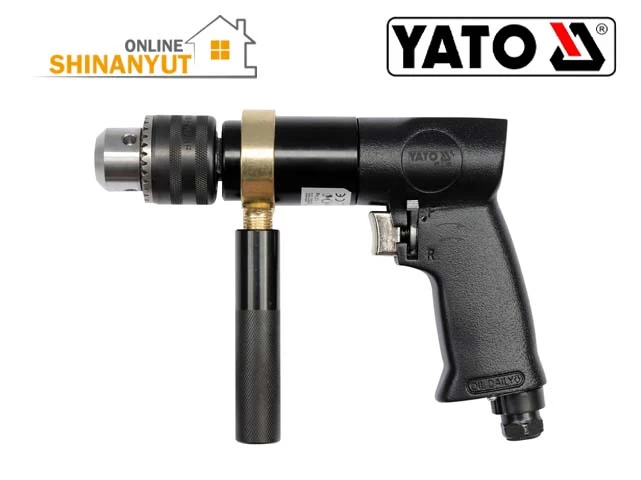 պնևմատիկ գայլիկոնիչ пневматическая дрель pneumatic drill, YATO YT-09702, օդային գայլիկոնիչ пневматическая дрель air drill, պնևմատիկ գործիք пневматический инструмент pneumatic tool, պրոֆեսիոնալ գայլիկոնիչ профессиональная дрель professional drill, 13 մմ գայլիկոն сверло drill, արհեստանոցային գործիքներ инструменты для мастерской workshop tools, ավտոմոբիլային օդային գործիք автомобильный пневматический инструмент automotive air tool