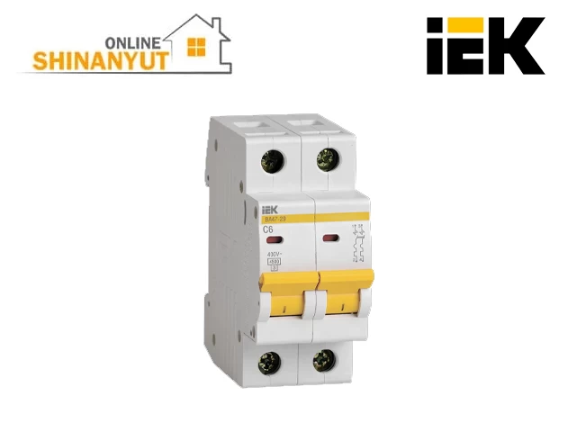 Ավտոմատ անջատիչ 2P C6A IEK MVA20-2-006-C
