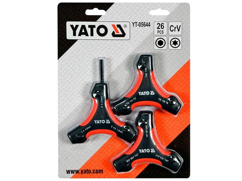 Վեցանիստի և պտուտակահանի հավաքածու YATO YT-05644