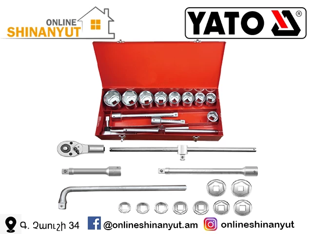 Գլխիկների հավաքածու 14կտ 40մմ-80մմ YATO YT-13630