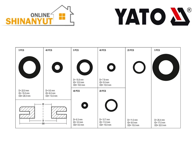 Պարուրակահատների հավաքածու 180կտ YATO YT-06878