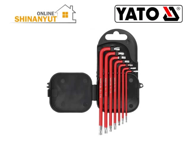 YATO YT-0562, набор ключей Torx TR բանալիների հավաքածու key set, Torx անվտանգության բանալիներ ключи для обеспечения безопасности Security keys, Torx S2 պողպատե բանալիներ ключи из стали steel keys, YATO Torx հավաքածու набор ключей set, պրոֆեսիոնալ բանալիներ профессиональные ключи professional keys Torx, քրոմապատ բանալիներ хромированные ключи chrome plated keys Torx