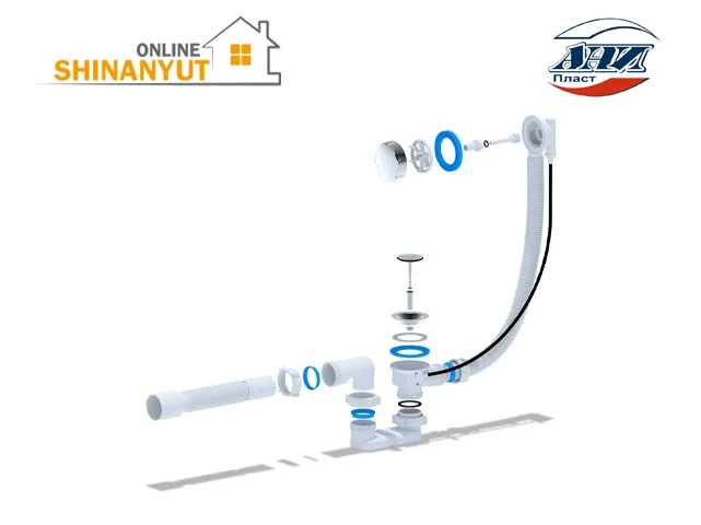 Սիֆոն ճոպանով կիսաավտոմատ+գոֆրե 375-40/50 Լ-780մմ ANI PLAST EM702