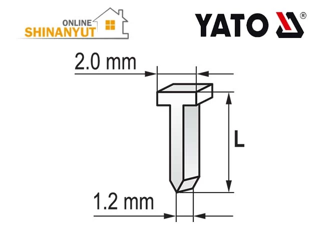Մեխ ստեպլերի N12մմ YATO /1000հ/ YT-7033