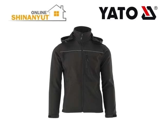 Շինարարական բաճկոն գլխարկով սև XL YATO YT-79553