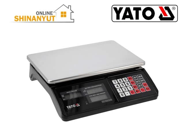 YATO YT-73270, էլեկտրոնային կշեռք, կշեռք 40 կգ, խանութի կշեռք, երկկողմանի LCD կշեռք, էլեկտրոնային առևտրային կշեռք, կշռման սարք, YATO կշեռք YATO YT-73270, электронные весы 40 кг, торговые весы YATO, весы с LCD дисплеем, электронные весы с аккумулятором, весы для магазина, торговое оборудование, весы 5 г YATO YT-73270, 40 kg electronic scale, YATO weighing scale, digital retail scale, dual-sided LCD scale, rechargeable electronic scale, shop weighing scale, commercial weighing equipment