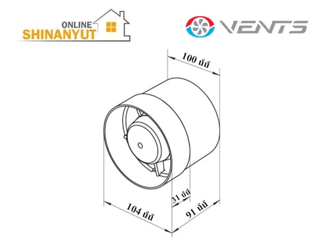 Օդափոխիչ VENTS 100VKO