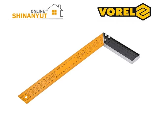 VOREL 18350, անկյուն քանոն угловая линейка angle ruler, 350 մմ անկյուն քանոն угловая линейка angle ruler, 45 աստիճան անկյունաչափ градусов транспортир degree protractor, չափման գործիք измерительный инструмент measuring tool, շինարարական գործիքներ строительные инструменты construction tools, ատաղձագործական գործիքներ столярные инструменты carpentry tools, մետրիկական սանդղակ метрическая шкала metric scale