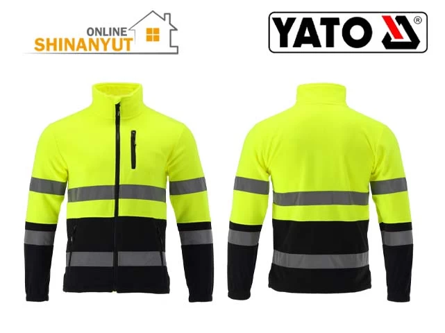 աշխատանքային հագուստ Рабочая одежда workwear YATO, անդրադարձնող բաճկոն светоотражающая куртка reflective jacket, ֆլիսե բաճկոն флисовая куртка fleece jacket, YATO YT-79391, բարձր տեսանելիության հագուստ одежда повышенной видимости high visibility clothing, պաշտպանիչ հագուստ կատեգորիա защитная одежда категории protective clothing category 2, ճանապարհային աշխատանքային հագուստ рабочая одежда для дорожного движения road workwear