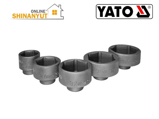 YATO YT-0598, յուղի զտիչի ադապտրների հավաքածու набор торцевых ключей для масляного фильтра oil filter socket set, յուղի զտիչների հեռացման գործիք ключ для снятия масляного фильтра oil filter cup wrench, CrV ադապտրների հավաքածու набор торцевых ключей socket set, 3/8 կրիչ привод drive, 27 մմ, 32 մմ, 36 մմ, 38 մմ, ավտոմոբիլային գործիքներ автомобильные инструменты automotive tools