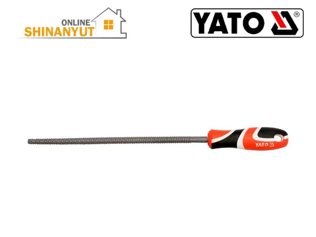 YATO YT-6221, կլոր փայտի քերիչ круглая рашпиль по дереву round wood rasp, փայտի քերիչ рашпиль по дереву wood rasp, 250 մմ քերիչ  рашпиль  rasp, փայտամշակման քերիչ рашпиль для деревообработки woodworking rasp, ածխածնային պողպատե քերիչ рашпиль из углеродистой стали carbon steel rasp, պրոֆեսիոնալ փայտի խարտոց  профессиональный напильник по дереву  professional wood file, YATO գործիքներ  инструменты tools, փայտամշակման ձեռքի գործիք ручной инструмент для деревообработки woodworking hand tool