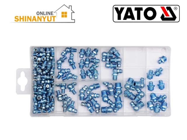 YATO YT-06888, ճարպային ծծակների տեսականի  набор смазочных ниппелей  grease nipple assortment   , ճարպային կցամասերի հավաքածու  комплект смазочных фитингов  grease fittings kit   , մետրիկ ճարպային ծծակներ  метрические смазочные ниппели  metric grease nipples   , ճարպային zerk կցամասեր  фитинги для смазки  grease zerk fittings   , M6x1 ճարպային ծծակ  смазочный ниппель  grease nipple   , M8x1 ճարպային կցամաս  фитинг  grease fitting   , M10x1 ճարպային կցամաս  фитинг  grease fitting   , ավտոմոբիլային քսանյութ  автомобильная смазка  automotive lubrication   , YATO գործիքներ  инструменты  tools   , ճարպային ծծակների հավաքածու   набор смазочных ниппелей  grease nipples set
