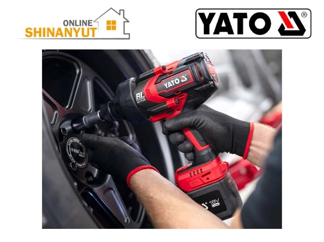 Մանեկադարձ հարվածային մարտկոցով, 18վ 2400Նմ-6,0Ահ YATO անածուխ 3/4 YT-828073