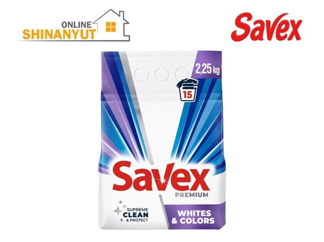 Լվացքի փոշի 2.250կգ Savex Premium Whites Colors