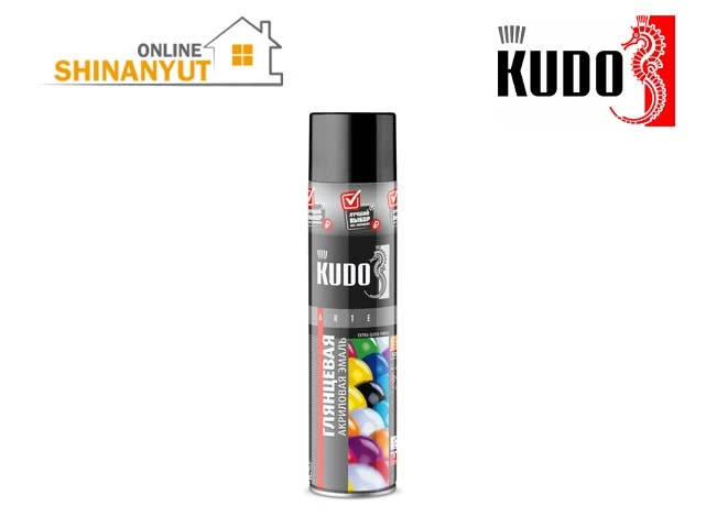 Ներկ ակրիլային փայլուն սև 800մլ KUDO KU-9005.3