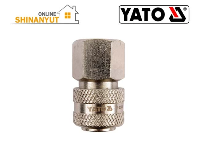 YATO YT-2395, պնևմատիկ ադապտեր  пневматический адаптер  pneumatic adapter, 1/2F-ից 1/4F ադապտեր  переходник  adapter, օդային կոմպրեսորի միացում фитинг для воздушного компрессора  air compressor fitting, պնևմատիկ միացում  пневматический фитинг  pneumatic fitting, սեղմված օդի միակցիչ  соединитель для сжатого воздуха  compressed air connector, Q235 պողպատե ադապտեր  адаптер из стали  steel adapter, նիկելապատ պնևմատիկ ադապտեր никелированный пневматический адаптер nickel plated pneumatic adapter