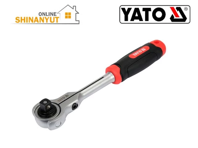YATO YT-07202, տրիշոտկա YATO, շարժական գլխիկով տրիշոտկա, 1/2 տրիշոտկա, 255 մմ տրիշոտկա, 72 ատամով տրիշոտկա, ավտոմեխանիկի գործիքներ, գլխիկների բանալի, մեխանիկական գործիքներ YATO YT-07202, трещотка YATO, трещотка с поворотной головкой, трещотка 1/2, трещотка 255 мм, трещотка 72 зубца, инструмент для авторемонта, ключ с торцевыми головками, ручной инструмент YATO YT-07202, YATO ratchet handle, swivel head ratchet, 1/2 inch ratchet, 255 mm ratchet wrench, 72-tooth ratchet, automotive repair tools, socket wrench handle, mechanic hand tools