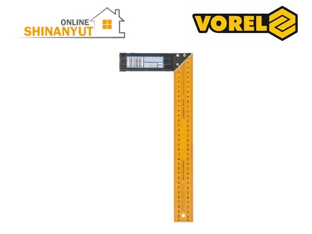 VOREL 18350, անկյուն քանոն угловая линейка angle ruler, 350 մմ անկյուն քանոն угловая линейка angle ruler, 45 աստիճան անկյունաչափ градусов транспортир degree protractor, չափման գործիք измерительный инструмент measuring tool, շինարարական գործիքներ строительные инструменты construction tools, ատաղձագործական գործիքներ столярные инструменты carpentry tools, մետրիկական սանդղակ метрическая шкала metric scale