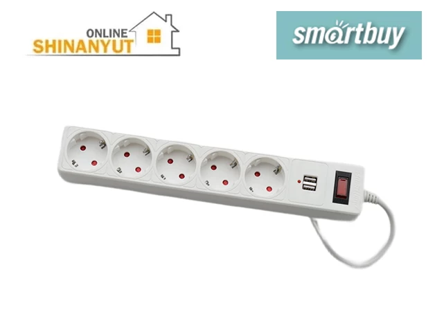 Երկարացման լար 5տ 1,8մ․ USB SMARTBUY SBSP-18U-W