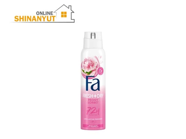 Fa, Fa Fresh & Dry, Peony Sorbet, հակաքրտինքային սփրեյ  антиперспирант-спрей  antiperspirant spray,  дезодорант  դեզոդորանտ  deodorant   150 մլ,  женский дезодорант  կանանց դեզոդորանտ  women's deodorant,  дезодорант без спирта   սպիրտ չպարունակող դեզոդորանտ  alcohol free deodorant  , Fa սփրեյ  спрей  spray,  свежий дезодорант   թարմ դեզոդորանտ  fresh deodorant