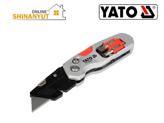 YATO YT-75210, YATO դանակ, գործնական դանակ, տրապեցաձև շեղբով դանակ, շինարարական դանակ, գիպսաստվարաթղթի դանակ, փոխարինվող շեղբով դանակ, պտուտակահանի բիթերով դանակ, շինարարական գործիքներ YATO YT-75210, нож YATO, строительный нож, нож с трапециевидным лезвием, монтажный нож, нож для гипсокартона, нож со сменным лезвием, нож с битами, строительные инструменты YATO YATO YT-75210, YATO utility knife, trapezoidal blade knife, construction knife, drywall utility knife, SK5 blade knife, replacement blade knife, utility knife with screwdriver bits, YATO hand tools
