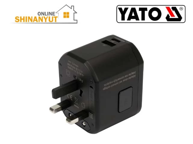 Ադապտր լիցքավորման համար USB-5v/3A ելքով 5A YATO YT-81300