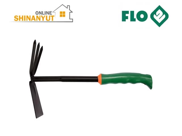 FLO 99037, այգեգործական խոփ  садовая мотыга  garden hoe   , ձեռքի մշակիչ  ручной культиватор  hand cultivator   , մոլախոտերի հեռացման գործիք  инструмент для прополки  weeding tool   , հողի փխրեցնող  разрыхлитель почвы  soil loosener   , այգեգործական գործիք  садовый инструмент  gardening tool  , 3 ատամնանի խոփ  мотыга с тремя зубьями  tine hoe   , այգեգործական ձեռքի գործիք  садовый ручной инструмент  garden hand tool