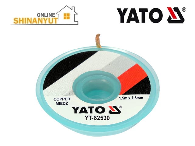 Զոդման պատրույգ ավելորդ զոդանյութի և զոդման մնացորդների հեռացման համար1.5մմ-1.5մ YATO YT-82530
