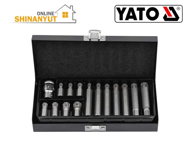 YATO YT-0562, Torx գլխիկների հավաքածու  набор бит bit set, Torx գլխիկներ  биты  bits, T9 T30 գլխիկներ  биты  bits, S2 պողպատե գլխիկներ  биты из стали  steel bits, Torx պրոֆեսիոնալ հավաքածու  профессиональный набор  professional set, CrV 6150, մեխանիկական գործիքներ  инструменты для механиков  mechanic tools, YATO գործիքներ инструменты tools