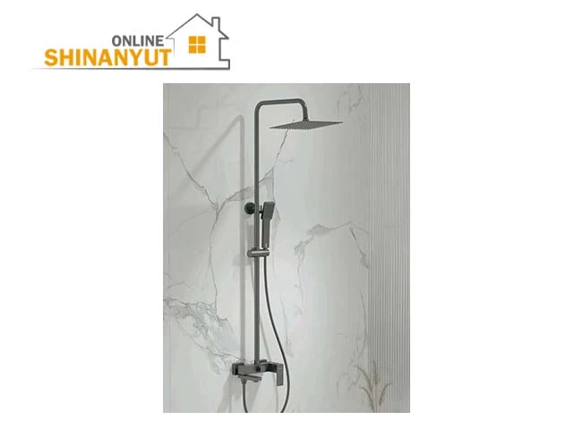 LEDEME MA-1116 RL72425D-1 մուգ մոխրագույն темно-серого цвета dark gray ցնցուղի համակարգ душевая система shower system անձրևային ցնցուղ тропический душ rain shower ծորակով со смесителем with faucet լոգարանի ժամանակակից դիզայն современный дизайн ванной комнаты modern bathroom design
