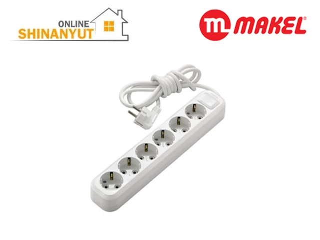 Երկարացման լար հողանցումով 6 տեղ 5մ․ MAKEL