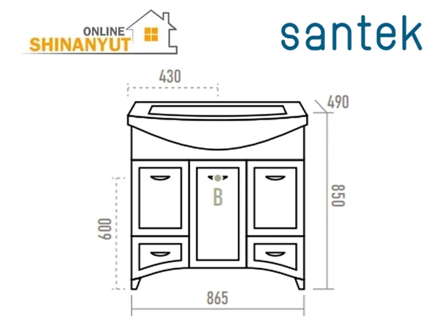 Լվացարան պահարանով Dreya 86