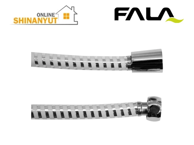 Ցնցուղի ճկախողովակ սպիտակ-խրոմ PVC 2մ FALA 75653