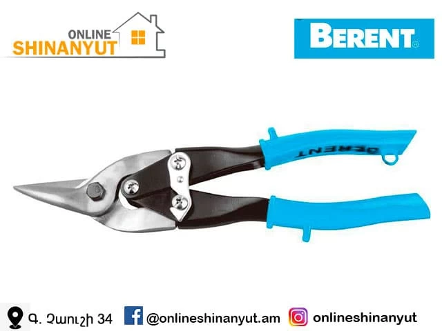 Մկրատ թիթեղի՝ ձախ, քրոմ․,BERENT BT6027