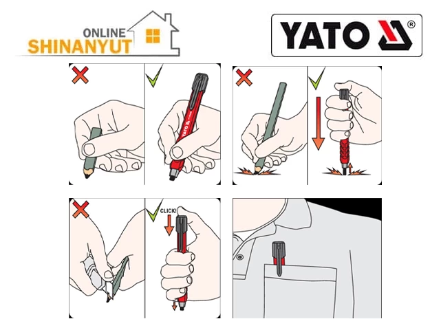 Մատիտ ավտոմատիկ 130մմ YATO YT-69280
