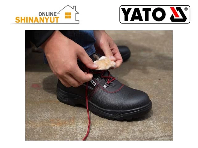 YATO YT-80846, անվտանգության կոշիկներ защитная обувь safety shoes, աշխատանքային կոշիկներ рабочие ботинки work boots, S1P անվտանգության կոշիկներ защитная обувь safety footwear, պաշտպանիչ կոշիկներ защитная обувь protective shoes, շինարարական կոշիկներ строительные ботинки construction boots, կաշվե անվտանգության կոշիկներ кожаная защитная обувь leather safety shoes, հակասահքի դեմ աշխատանքային կոշիկներ противоскользящая рабочая обувь anti-slip work shoes, արդյունաբերական կոշիկներ промышленная обувь industrial footwear