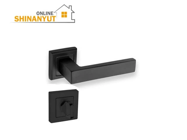 Vetorre, V-6255-WC-BL, միջսենյակային բռնակ, սև դռան բռնակ, սև անփայլ բռնակ, բռնակ WC ֆիքսատորով, դռան բռնակ ֆիքսատորով, 50097։ Vetorre, V-6255-WC-BL, дверная ручка, чёрная дверная ручка, матовая чёрная ручка, ручка с WC фиксатором, ручка для межкомнатной двери, дверная фурнитура, 50097. Vetorre, V-6255-WC-BL, interior door handle, black door handle, matte black handle, WC privacy handle, bathroom door handle, interior door hardware, 50097.