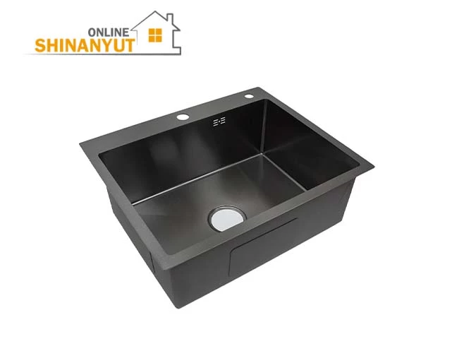 Խոհանոցային սև լվացարան черная кухонная мойка Black kitchen sink HKS-6045 B ներկառուցվող չժանգոտվող պողպատից встроенная нержавеющая сталь built-in stainless steel