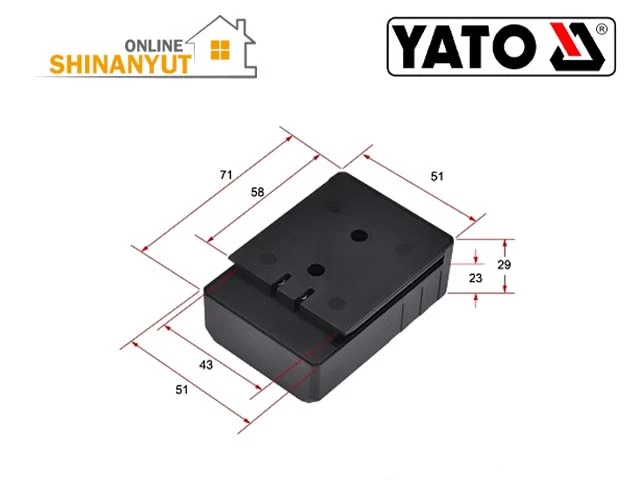 Մարտկոց լիթիում-իոնային 2400ՄԱԺ (YT-30415-ի համար) YATO YT-30416