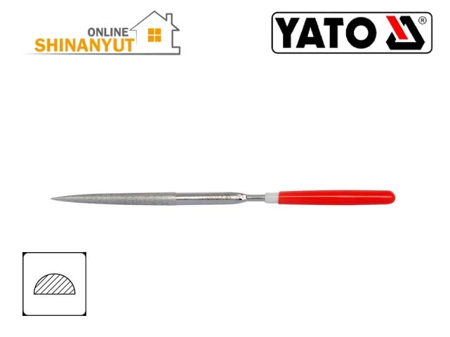 YATO YT-6141, ադամանդե խարտոց алмазный напильник diamond file, կիսաշրջանաձև խարտոց полукруглый напильник half round file, մետաղական խարտոց металлический напильник metal file, G150 ադամանդե խարտոց алмазный напильник diamond file, YATO գործիքներ инструменты tools, ադամանդե ձեռքի խարտոց алмазный ручной напильник diamond hand file, մետաղամշակման գործիքներ металлообрабатывающие инструменты metalworking tools, ճշգրիտ խարտոց прецизионный напильник precision file