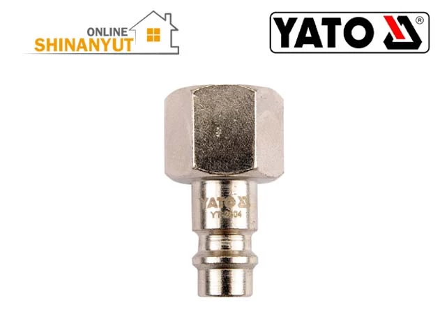 YATO YT-2404, պնևմատիկ ադապտեր  пневматический адаптер  pneumatic adapter   , օդային կոմպրեսորի ադապտեր  адаптер для воздушного компрессора  air compressor adapter   , 1/2 F  фитинг с внутренней резьбой   1/4 M միացում  наружной резьбой  fitting    , օդային խողովակի միակցիչ  соединитель для воздушного шланга  air hose connector   , պնևմատիկ միացում  пневматический фитинг  pneumatic fitting   , Q235 պողպատե ադապտեր  адаптер из стали   steel adapter   , YATO գործիքներ инструменты tools