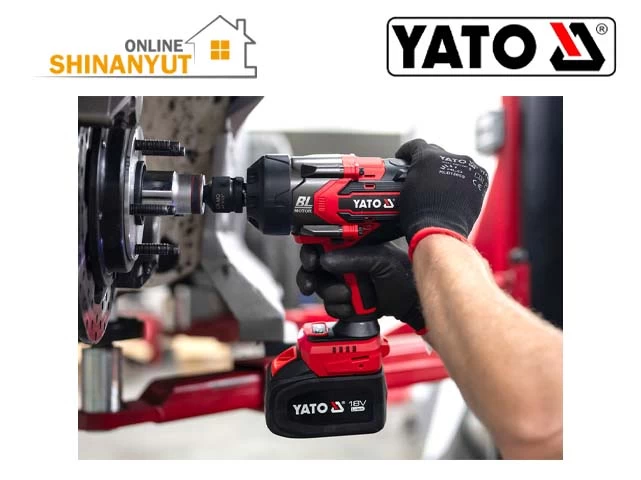 Մանեկադարձ հարվածային մարտկոցով, 18վ 2400Նմ-6,0Ահ YATO անածուխ 3/4 YT-828073