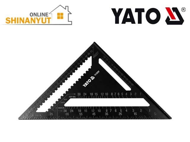 Քանոն եռանկյունի սև 300մմ  YATO YT-70787