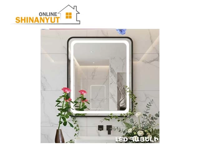 լեդ հայելի սենսորային 60x60 sensor led mirror bathroom сенсорное зеркало с лед подсветкой illuminated mirror bathroom led mirror հայելի լուսավորությամբ modern mirror