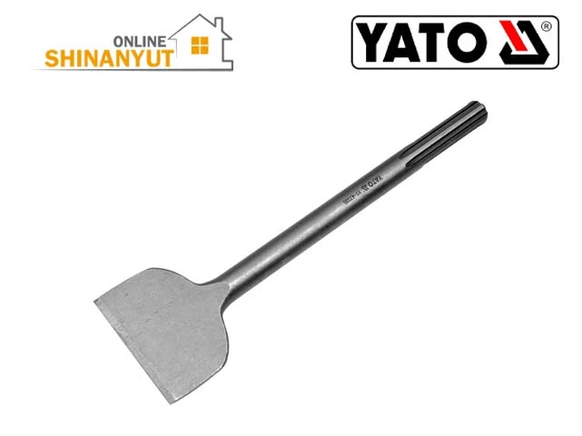Հորատիչի պիկ տափակ լայն Широкое лопаточное зубило долото Wide spade chisel YATO YT-47335 SDS-Max 75x300 կարծրացված պողպատից из закаленной стали made of hardened steel
