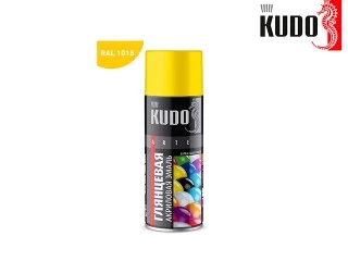 Փչովի էմալ ակրիլային դեղին փայլուն KUDO KU-A1018