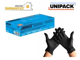 Ձեռնոց մեկանգամյա օգտագործման սև L UNIPACK T203