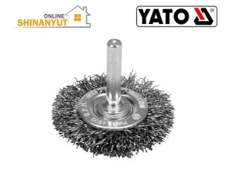 մետաղալարե անիվավոր խոզանակ, проволочная щетка, wire wheel brush, 50 մմ մետաղալարե խոզանակ, проволочная щетка 50 мм, 50mm wire brush, չժանգոտվող պողպատե մետաղալարե խոզանակ, проволочная щетка из нержавеющей стали, stainless steel wire brush,INOX մետաղալարե խոզանակ, проволочная щетка INOX, INOX wire brush,ժանգի հեռացման խոզանակ, щетка для удаления ржавчины,rust removal brush, մետաղ մաքրող խոզանակ,щетка для очистки металла, metal cleaning brush,   փայլեցնող խոզանակ, полировальная щетка,polishing brush,YATO գործիքներ,инструменты YATO,YATO tools,հորատման մետաղալարե խոզանակ,проволочная щетка для дрели, wire brush for drill